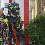 la balade du mercredi: new York, fresque hommage aux pompiers du 9/11